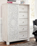 Paxberry Queen Panel Bed, Dresser, Mirror,  Chest and Nightstand