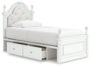 Kozlani Twin Upholstered Panel Storage Bed