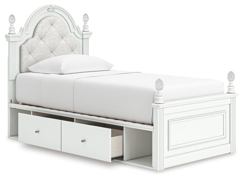 Kozlani Twin Upholstered Panel Storage Bed