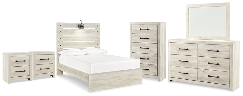 Cambeck Full Panel Bed, Dresser, Mirror, Chest and 2 Nightstands