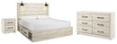 Cambeck King Panel Storage Bed. Dresser and Nightstand