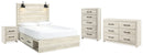 Cambeck Queen Panel Bed with Storage, Dresser, Chest and Nightstand