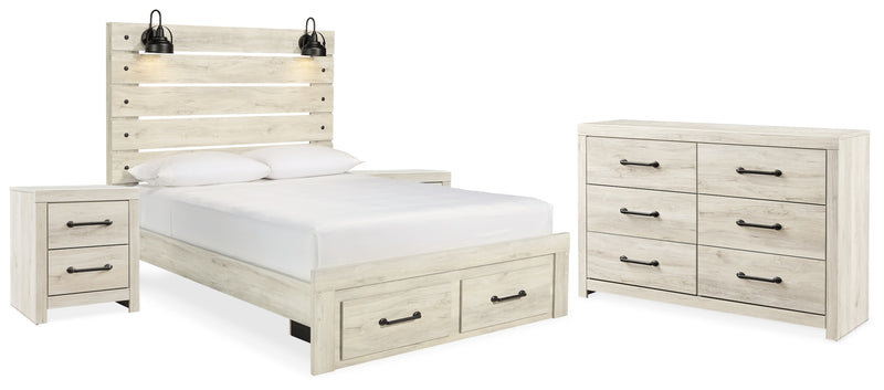 Cambeck Queen Panel Storage Bed, Dresser and 2 Nightstands