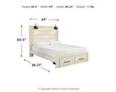 Cambeck Queen Panel Bed with 2 Storage Drawers (Bed Size: Queen)