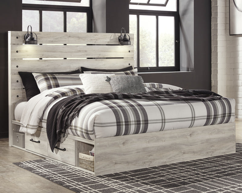 Cambeck King Storage Bed, Dresser, Mirror and 2 Nightstands