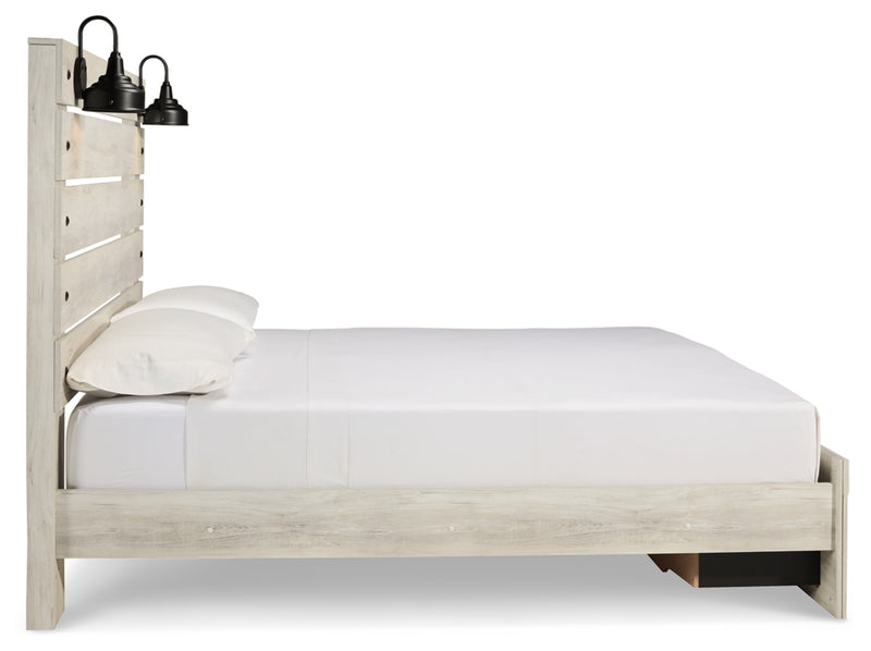 Cambeck King Panel Storage Bed, Dresser, Mirror and Nightstand