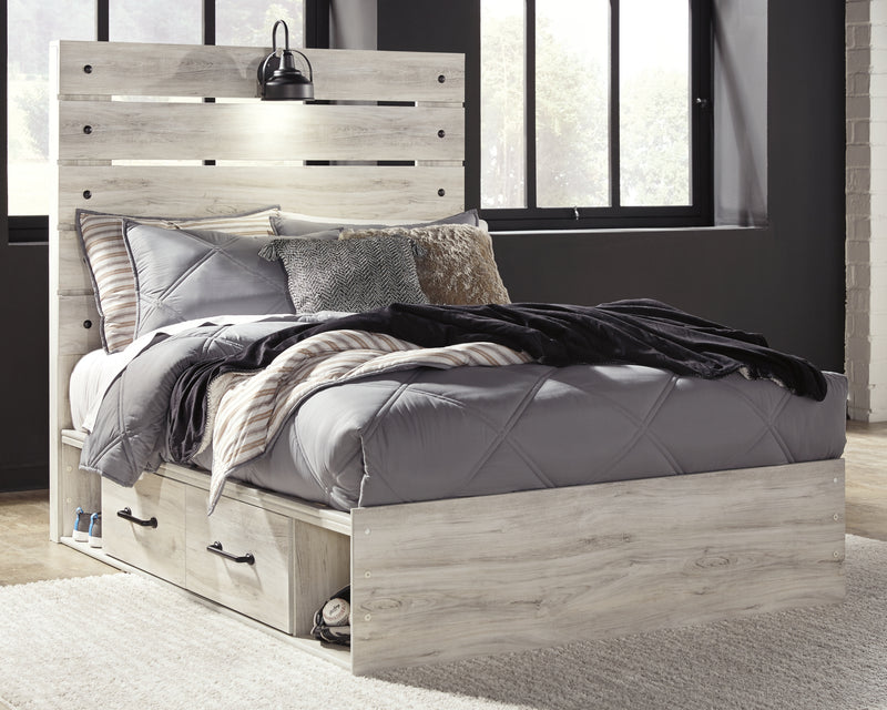 Cambeck Full Panel Storage Bed, Dresser, Mirror and Nightstand