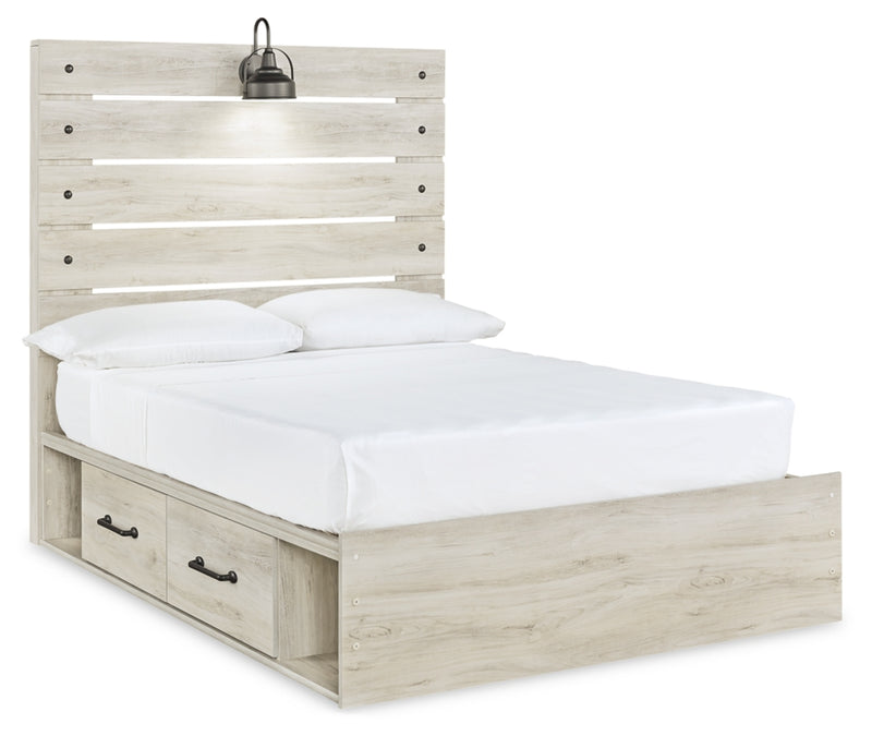Cambeck Full Panel Bed with Storage, Chest and Nightstand