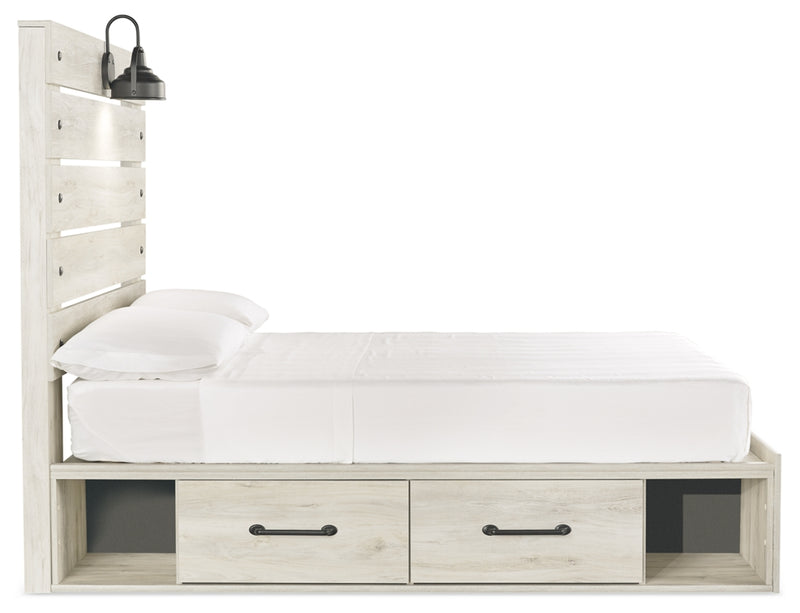 Cambeck Full Panel Bed with Storage, Dresser and Nightstand