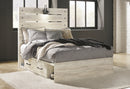 Cambeck Full Panel Bed with Storage, Dresser and Nightstand