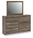 Elbrim Queen Panel Storage Bed, Dresser, Mirror and Nightstand