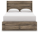Elbrim Queen Panel Storage Bed, Dresser, Mirror and Nightstand