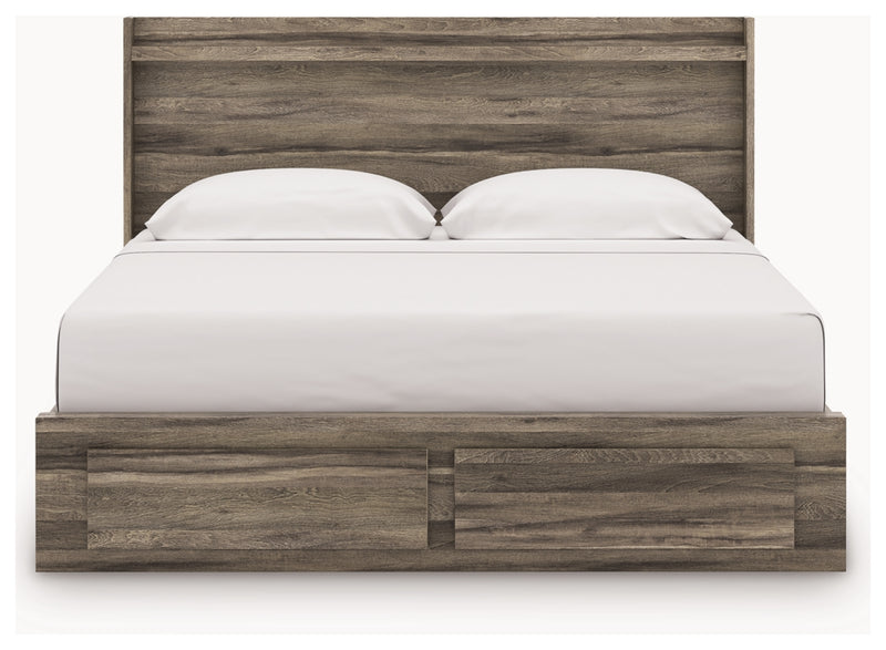 Elbrim King Panel Storage Bed, Dresser and Nightstand