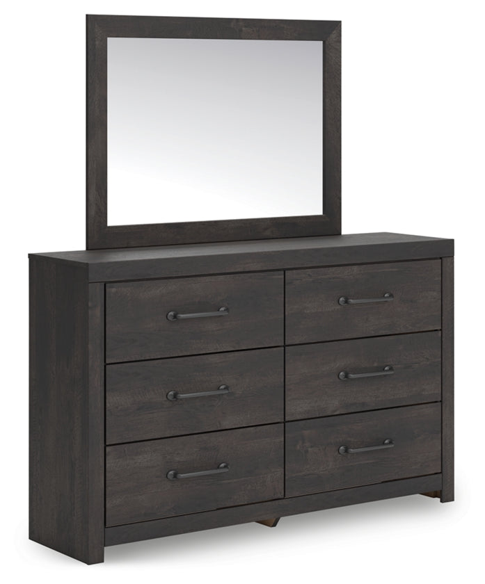 Hollivern Queen Panel Bed, Dresser, Mirror and Nightstand