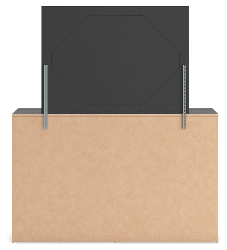 Hollivern Twin Panel Bed, Dresser and Mirror