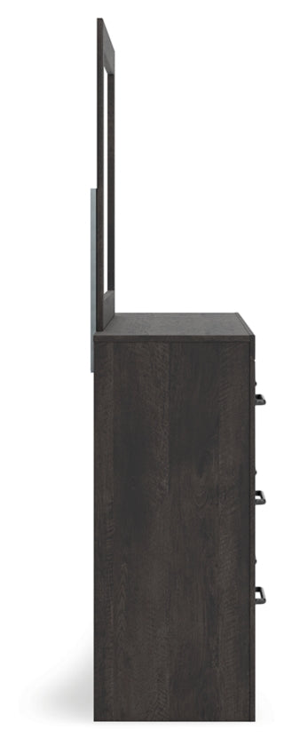 Hollivern Queen Panel Bed, Dresser, Mirror and Nightstand