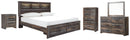 Drystan King Bookcase Storage Bed, Dresser, Mirror, Chest and Nightstand