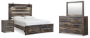 Drystan Queen Panel Storage Bed, Dresser, Mirror and Nightstand