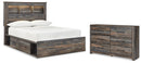 Drystan Full Bookcase Storage Bed and Dresser