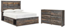 Drystan Full Bookcase Storage Bed and Dresser