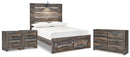 Drystan Full Storage Bed, Dresser and 2 Nightstands