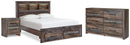 Drystan Full Bookcase Bed, Dresser and Nightstand