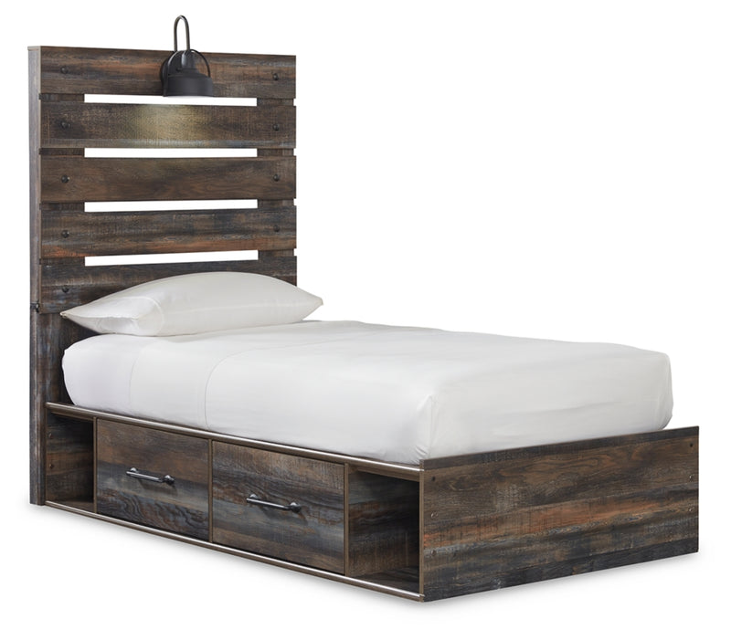 Drystan Queen Panel Bed with 2 Storage Drawers (Bed Size: Twin)