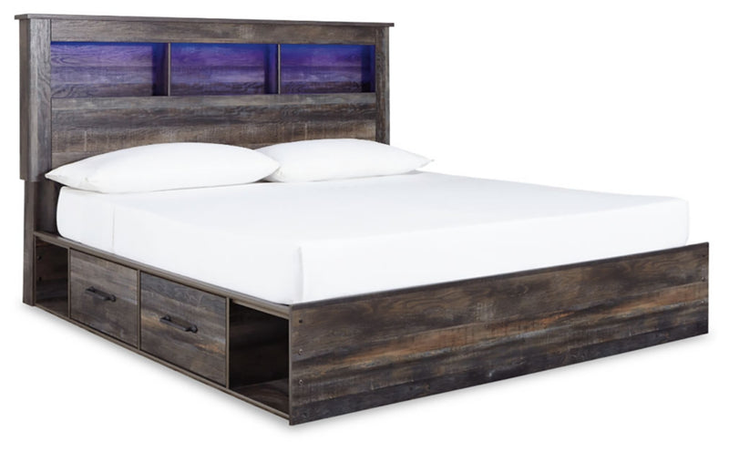 Drystan King Bookcase Storage Bed and Dresser