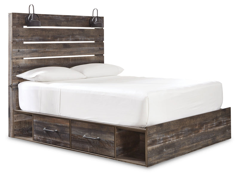 Drystan Queen Panel Storage Bed and 2 Nightstands