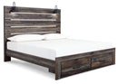 Drystan Queen Panel Bed with 2 Storage Drawers (Bed Size: King)