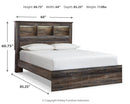 Drystan Queen Bookcase Bed, Dresser and 2 Nightstands