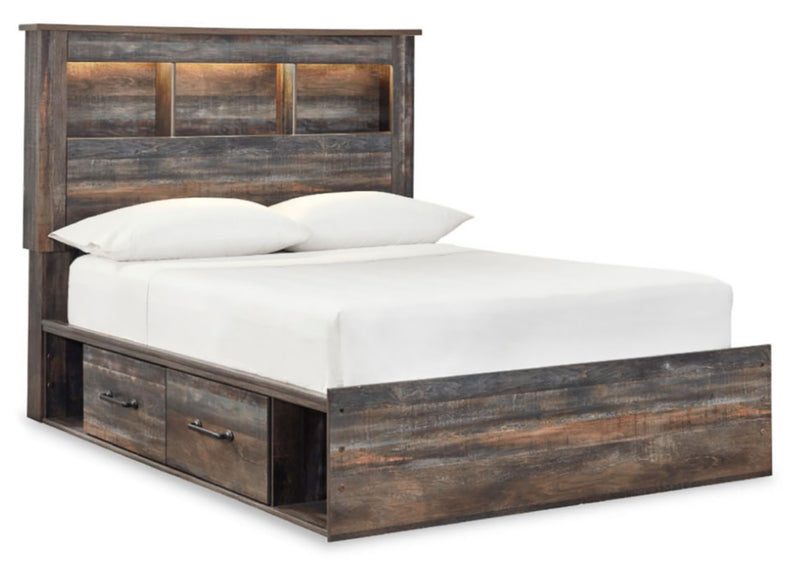 Drystan Full Bookcase Storage Bed and Dresser