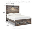 Drystan Queen Panel Bed with 2 Storage Drawers (Bed Size: Full)