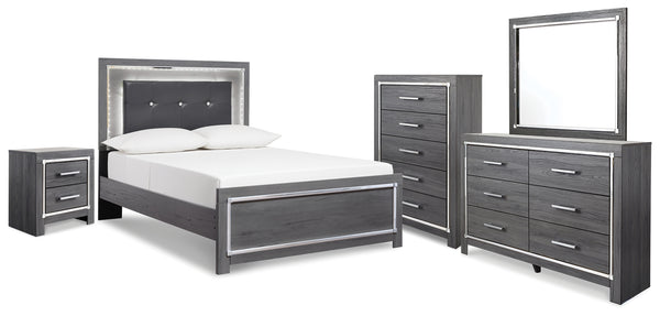 Lodanna Full Panel Bed, Dresser, Mirror, Chest and Nightstand