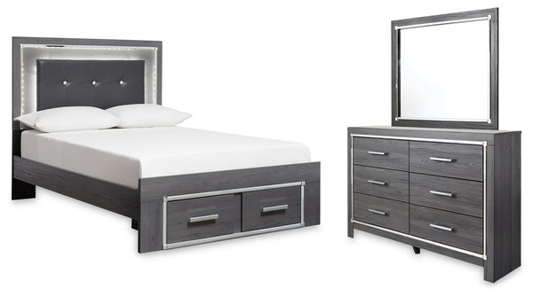 Lodanna Full Storage Bed, Dresser and Mirror