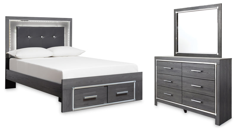 Lodanna Full Storage Bed, Dresser and Mirror