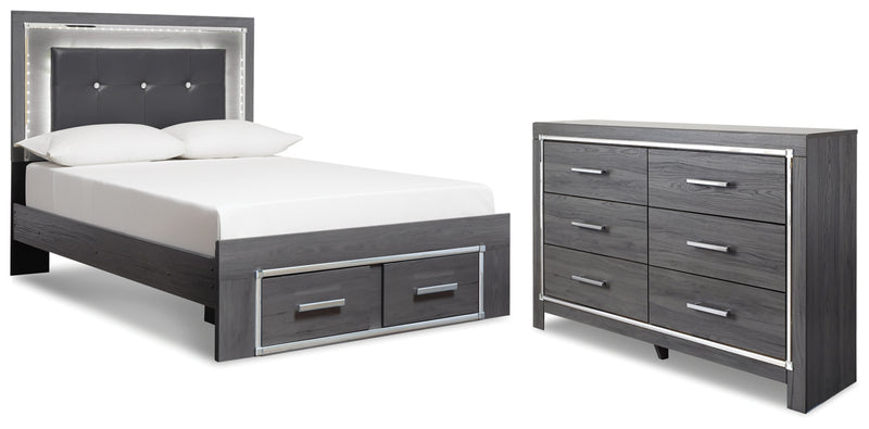Lodanna Full Panel Storage Bed and Dresser