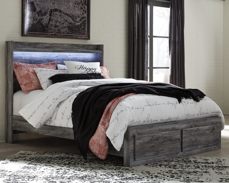 Baystorm Queen Panel Storage Bed and 2 Nightstands