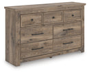 Rusticott King Poster Bed, Dresser and Nightstand