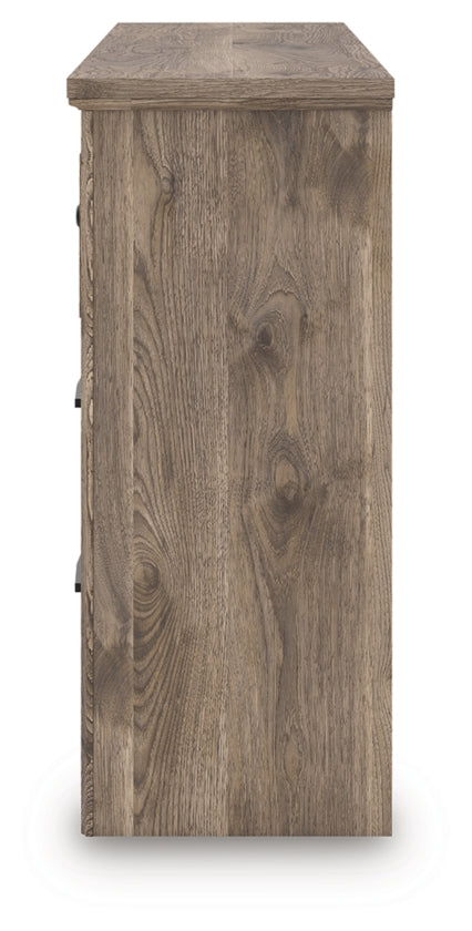 Rusticott King Poster Bed, Dresser and Nightstand