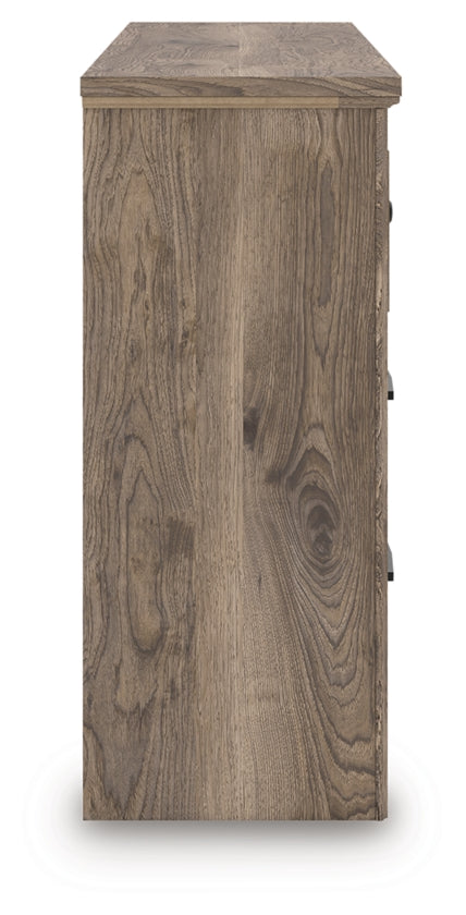 Rusticott Queen Poster Bed, Dresser and Nightstand