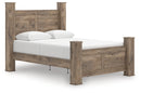 Rusticott Queen Poster Bed, Dresser and Nightstand