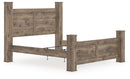 Rusticott King Poster Bed, Dresser and Nightstand