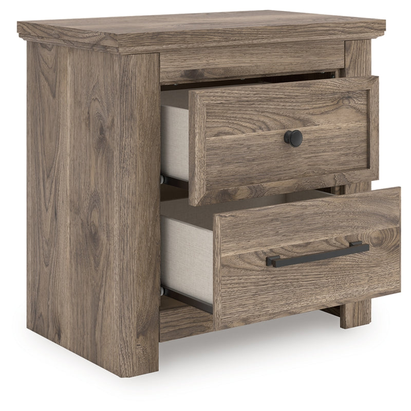 Rusticott King Poster Bed, Dresser and Nightstand