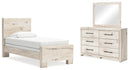 Lawroy Twin Panel Bed, Dresser and Mirror