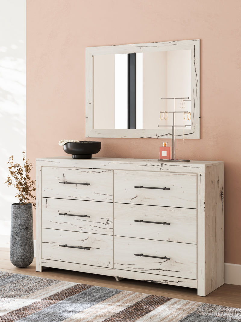 Lawroy Twin Panel Bed, Dresser and Mirror