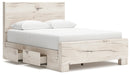 Lawroy Queen Panel Bed with Storage, Dresser and Mirror