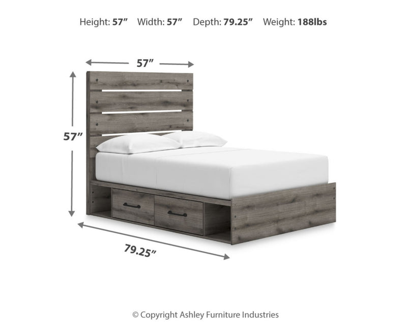 Graystorm Full Panel Storage Bed