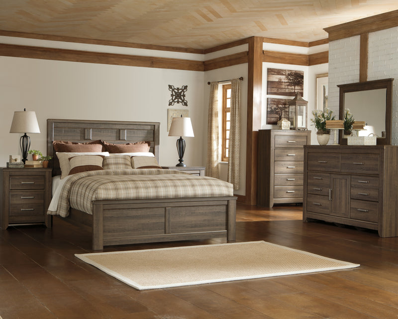 Juararo Queen Panel Bed, Dresser and Mirror