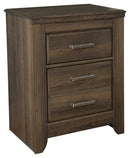 Juararo California King Poster Bed, Dresser, Mirror, Chest and 2 Nightstands